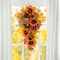 Glitzhome® 27" Fall Sunflower, Maple Leaf & Berry Swag